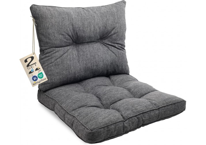 2er Set: Sitzkissen 70x70cm + Rückenlehne 70x40cm "Rattan" viele Farben zur Auswahl