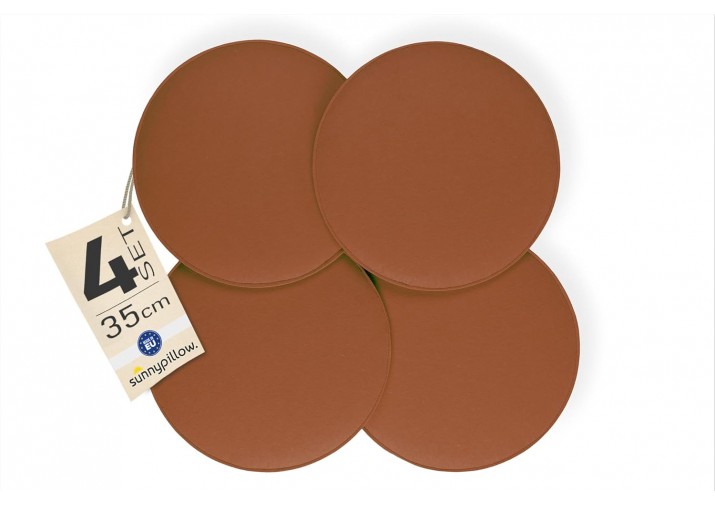 4er Set Stuhlkissen aus Filz Kissen rund Ø 36cm viele Farben zur Auswahl