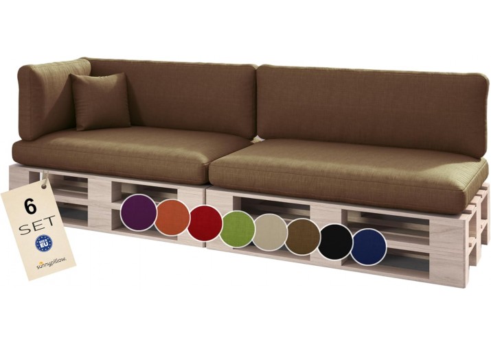 Palettenkissen 6er Set für Europaletten "Boston"