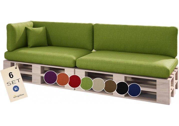 Palettenkissen 6er Set für Europaletten "Boston"