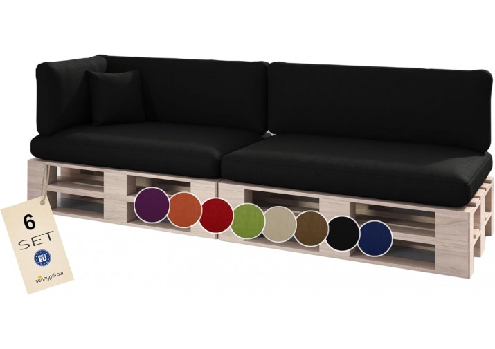 Palettenkissen 6er Set für Europaletten "Boston"