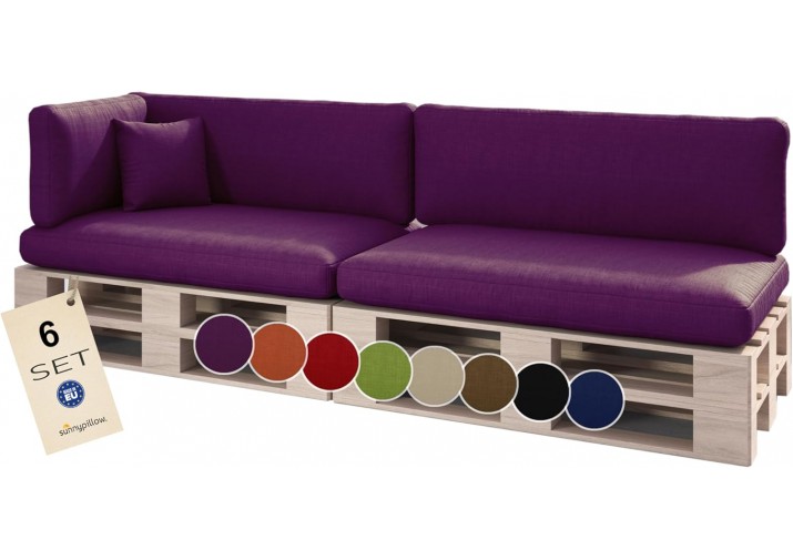 Palettenkissen 6er Set für Europaletten "Boston"