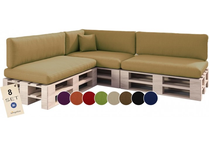 Palettenkissen 8er Set für Europaletten "Boston"