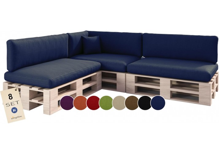 Palettenkissen 8er Set für Europaletten "Boston"