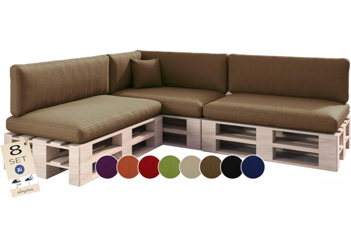 Palettenkissen 8er Set für Europaletten "Boston"