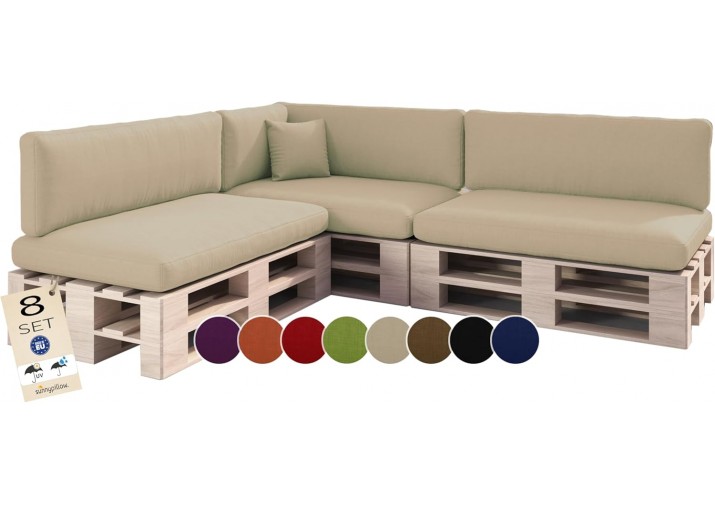 Palettenkissen 8er Set für Europaletten "Boston"