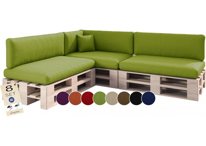 Palettenkissen 8er Set für Europaletten "Boston"