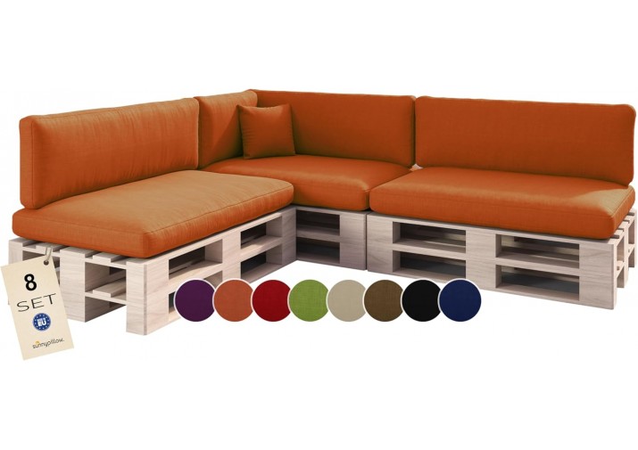 Palettenkissen 8er Set für Europaletten "Boston"