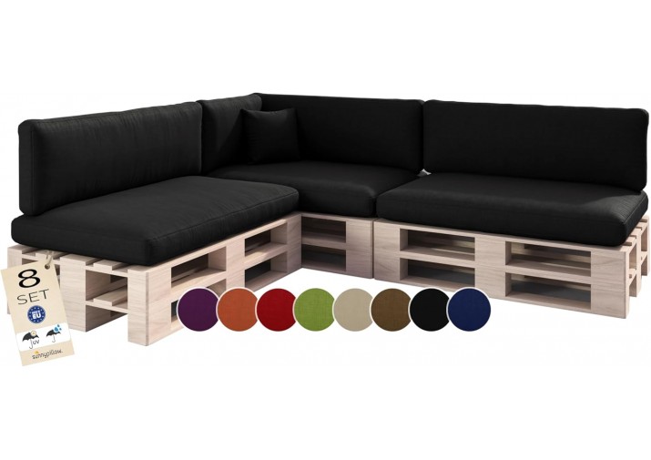 Palettenkissen 8er Set für Europaletten "Boston"