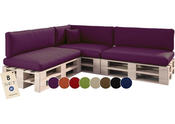 Palettenkissen 8er Set für Europaletten "Boston"