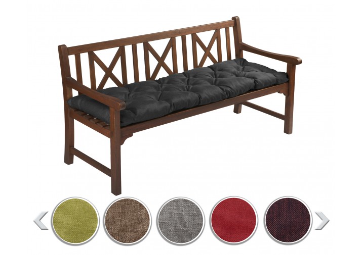 Bankauflage gesteppt 120x30x12cm Viele Farben zur Auswahl