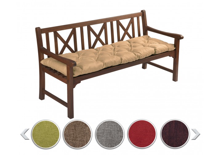 Bankauflage gesteppt 130x30x12cm Viele Farben zur Auswahl