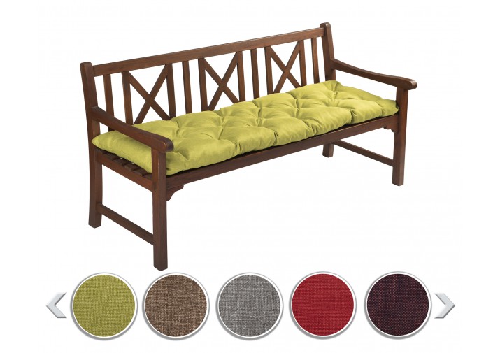 Bankauflage gesteppt 100x50x12cm Viele Farben zur Auswahl