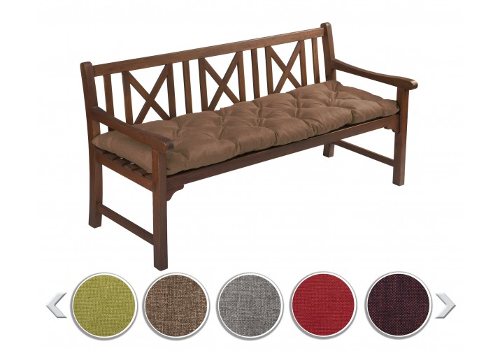 Bankauflage gesteppt 160x50x12cm Viele Farben zur Auswahl