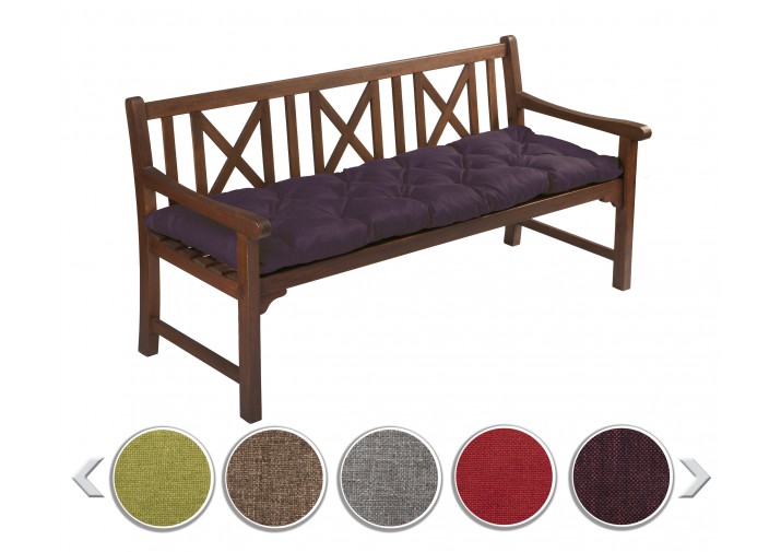 Bankauflage gesteppt 100x60x12cm Viele Farben zur Auswahl