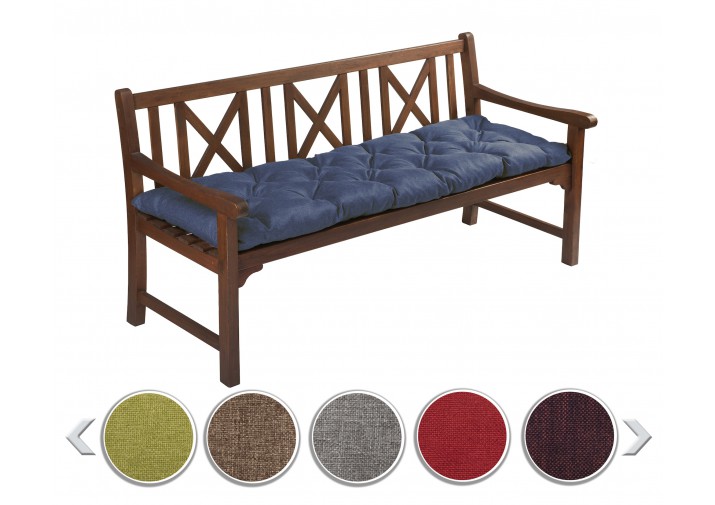 Bankauflage gesteppt 140x60x12cm Viele Farben zur Auswahl