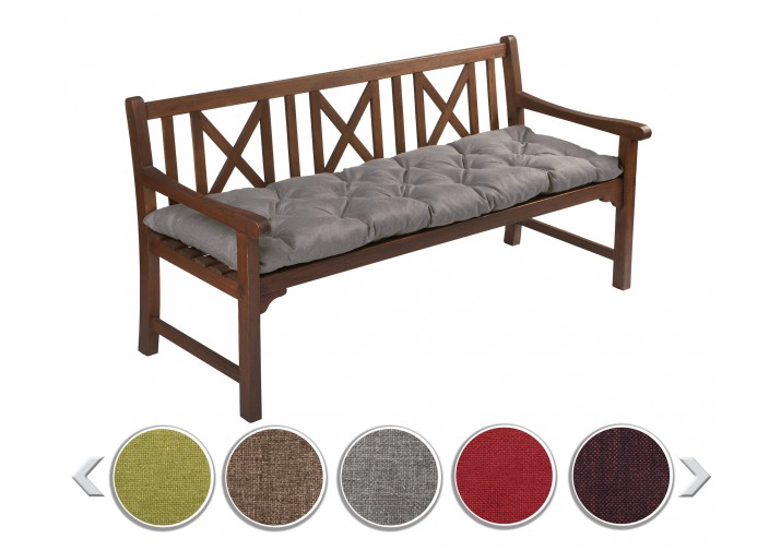 Bankauflage gesteppt 140x60x12cm Viele Farben zur Auswahl