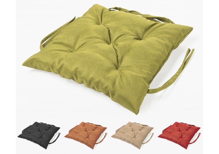 Stuhlkissen gesteppt 50x50x12cm Viele Farben zur Auswahl