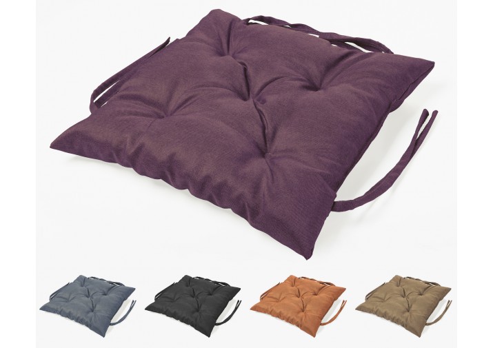 Stuhlkissen gesteppt 50x50x12cm Viele Farben zur Auswahl