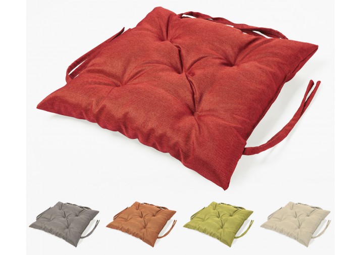 Stuhlkissen gesteppt 50x50x12cm Viele Farben zur Auswahl