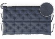 Bankauflage gesteppt 120x50x50x12cm (Sitzkissen + Rückenkissen) Viele Farben zur Auswahl
