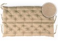 Bankauflage gesteppt 120x50x50x12cm (Sitzkissen + Rückenkissen) Viele Farben zur Auswahl