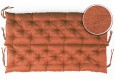 Bankauflage gesteppt 130x50x50x12cm (Sitzkissen + Rückenkissen) Viele Farben zur Auswahl