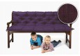 Bankauflage gesteppt 130x50x50x12cm (Sitzkissen + Rückenkissen) Viele Farben zur Auswahl