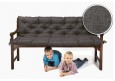 Bankauflage gesteppt 130x50x50x12cm (Sitzkissen + Rückenkissen) Viele Farben zur Auswahl