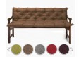 Bankauflage gesteppt 180x50x50x12cm (Sitzkissen + Rückenkissen) Viele Farben zur Auswahl