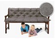 Bankauflage gesteppt 180x50x50x12cm (Sitzkissen + Rückenkissen) Viele Farben zur Auswahl