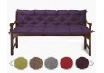 Bankauflage gesteppt 130x40x40x12cm (Sitzkissen + Rückenkissen) Viele Farben zur Auswahl