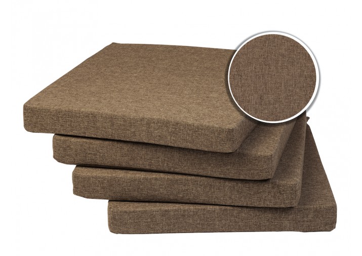 4er Set Stuhlkissen 40x40x3cm "FOX" viele Farben zur Auswahl