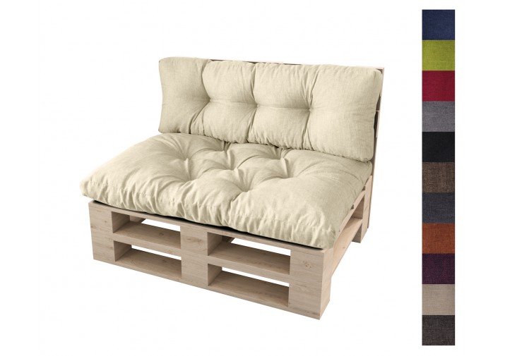 Palettenkissen 2er Set für Europaletten "Malmo" viele Farben zur Auswahl