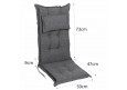 2 Stück Gartenstuhlauflagen 120x50x9cm mit abnehmbarem Kopfpolster