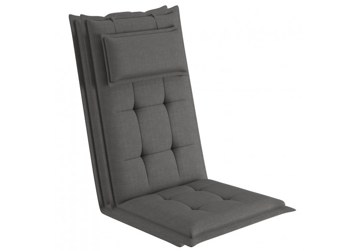 2 Stück Gartenstuhlauflagen 120x50x9cm mit abnehmbarem Kopfpolster