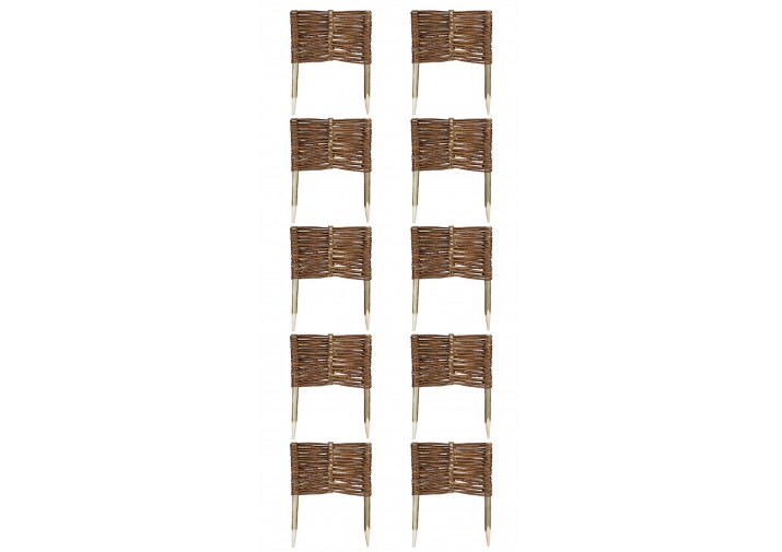 10 x Beeteinfassung aus Weide Länge: 30cm, Höhe: 20cm